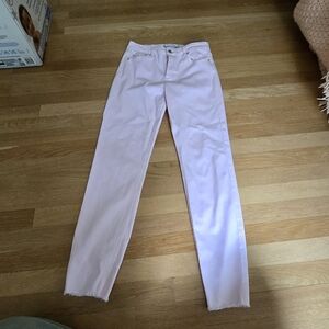 Tractr Light Pink Frayed Hem Jeans Sz 8